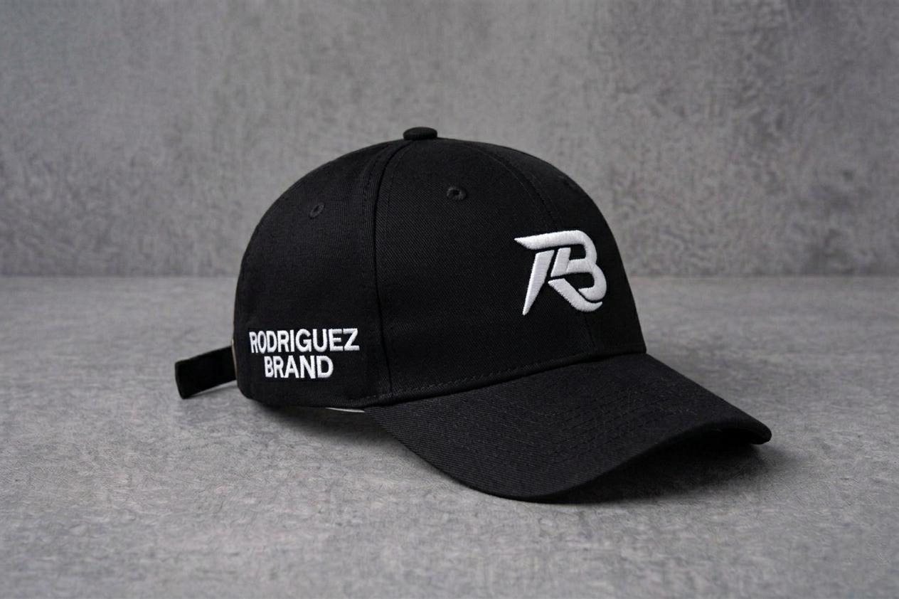 RODRIGUEZ BRAND Signature Cap — Black & White RB Edition