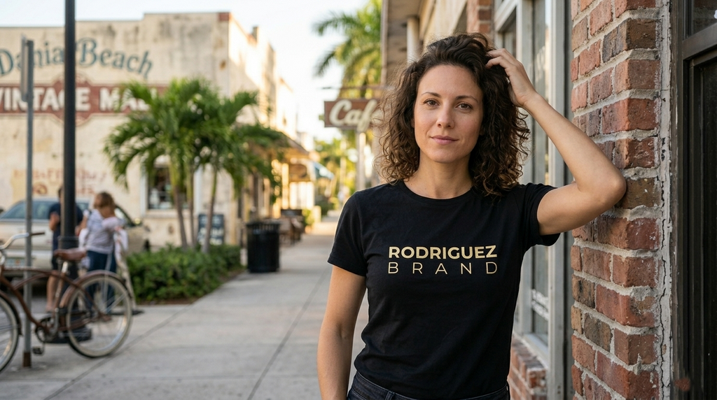 Rodriguez Brand Signature Tee – Black GoldText Edition
