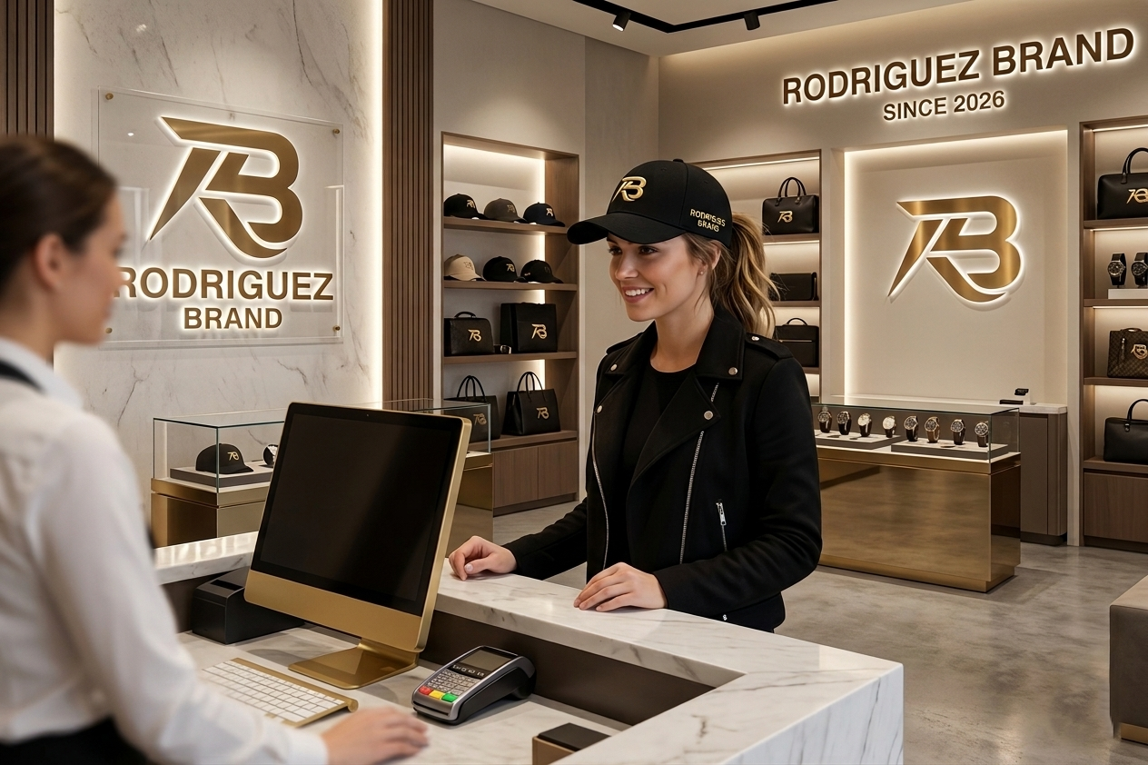 RODRIGUEZ BRAND Signature Cap — Black & Gold
