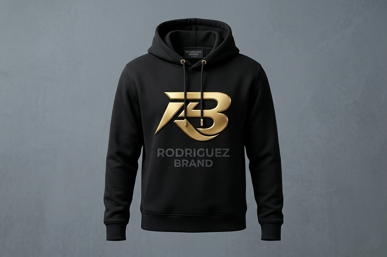 RODRIGUEZ BRAND Premium Hoodie — Black & Gold Edition
